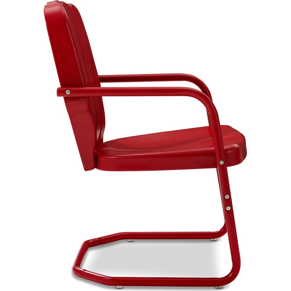 petal red outdoor chair   
