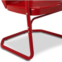 petal red outdoor chair   