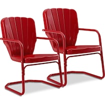 petal red outdoor chair   
