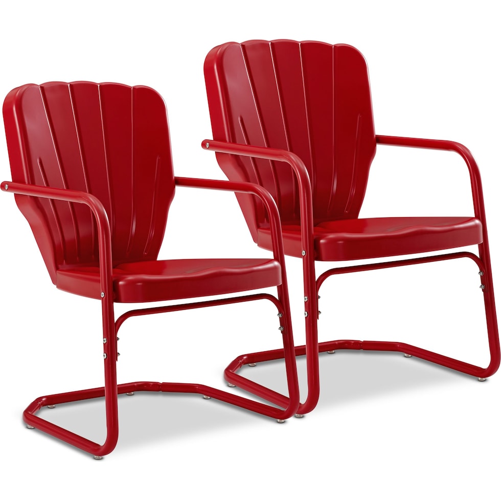petal red outdoor chair   