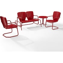 petal red outdoor dinette   