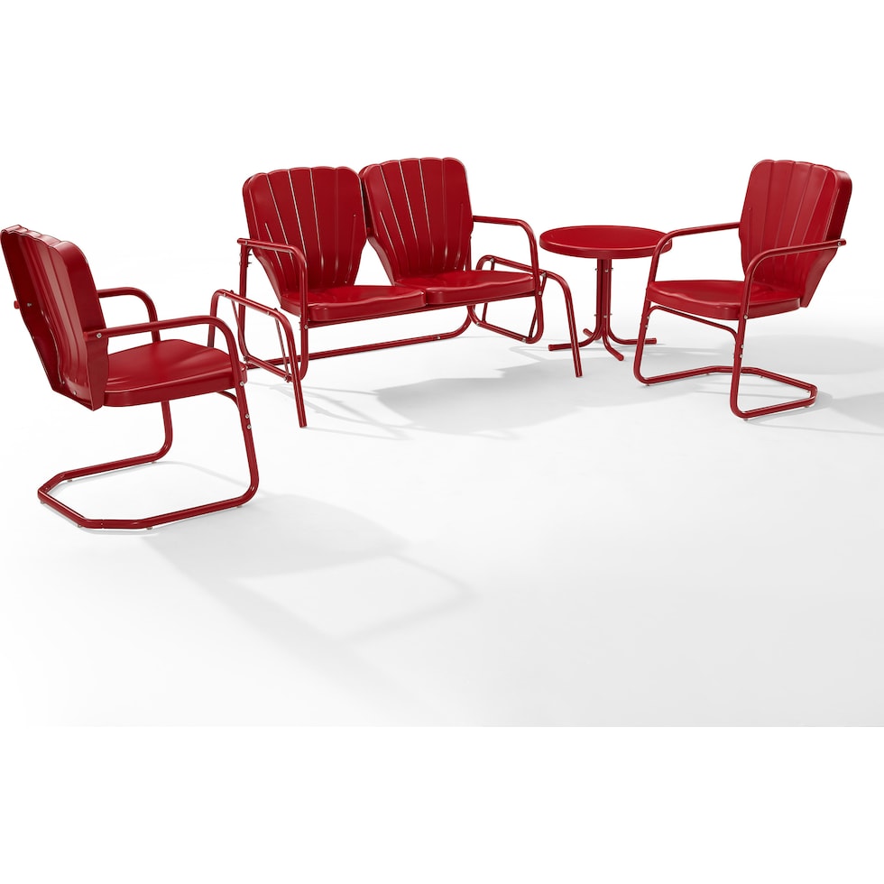 petal red outdoor dinette   
