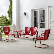 petal red outdoor dinette   