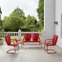 petal red outdoor dinette   