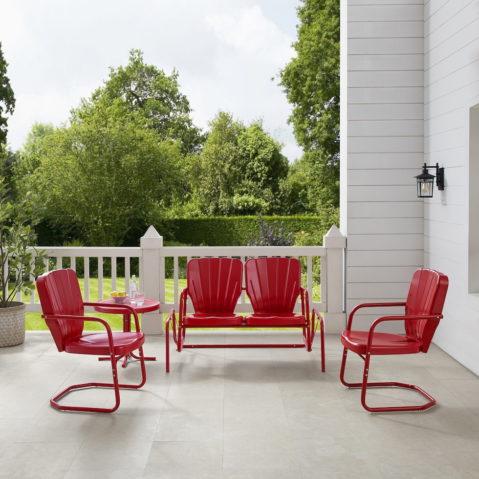 petal red outdoor dinette   