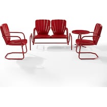 petal red outdoor dinette   