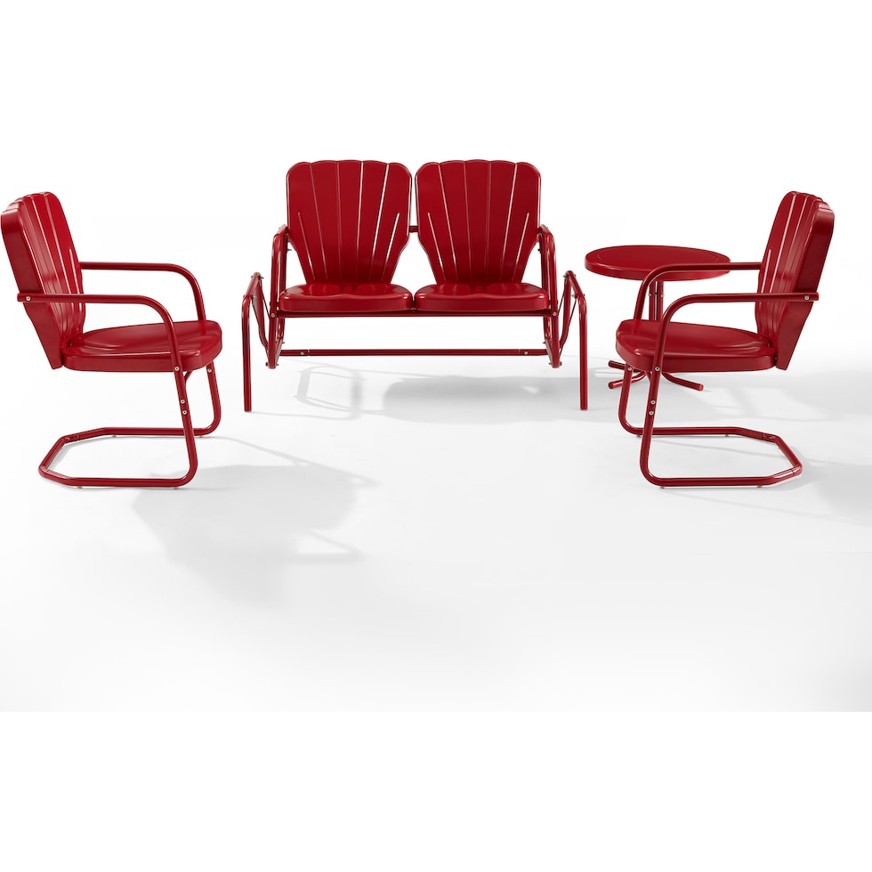 petal red outdoor dinette   