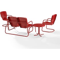 petal red outdoor dinette   