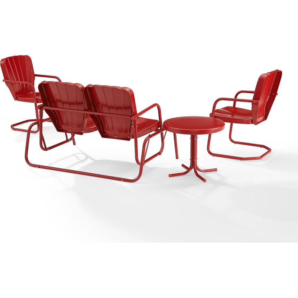 petal red outdoor dinette   