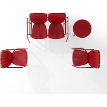 petal red outdoor dinette   