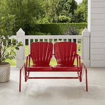 petal red outdoor loveseat   