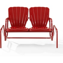 petal red outdoor loveseat   