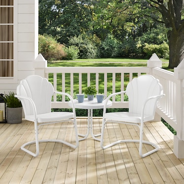 Petal Set of 2 Outdoor Chairs and Side Table