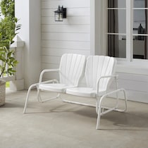 petal white outdoor loveseat   