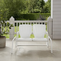 petal white outdoor loveseat   