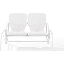 petal white outdoor loveseat   