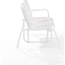 petal white outdoor loveseat   