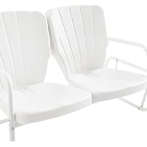 petal white outdoor loveseat   