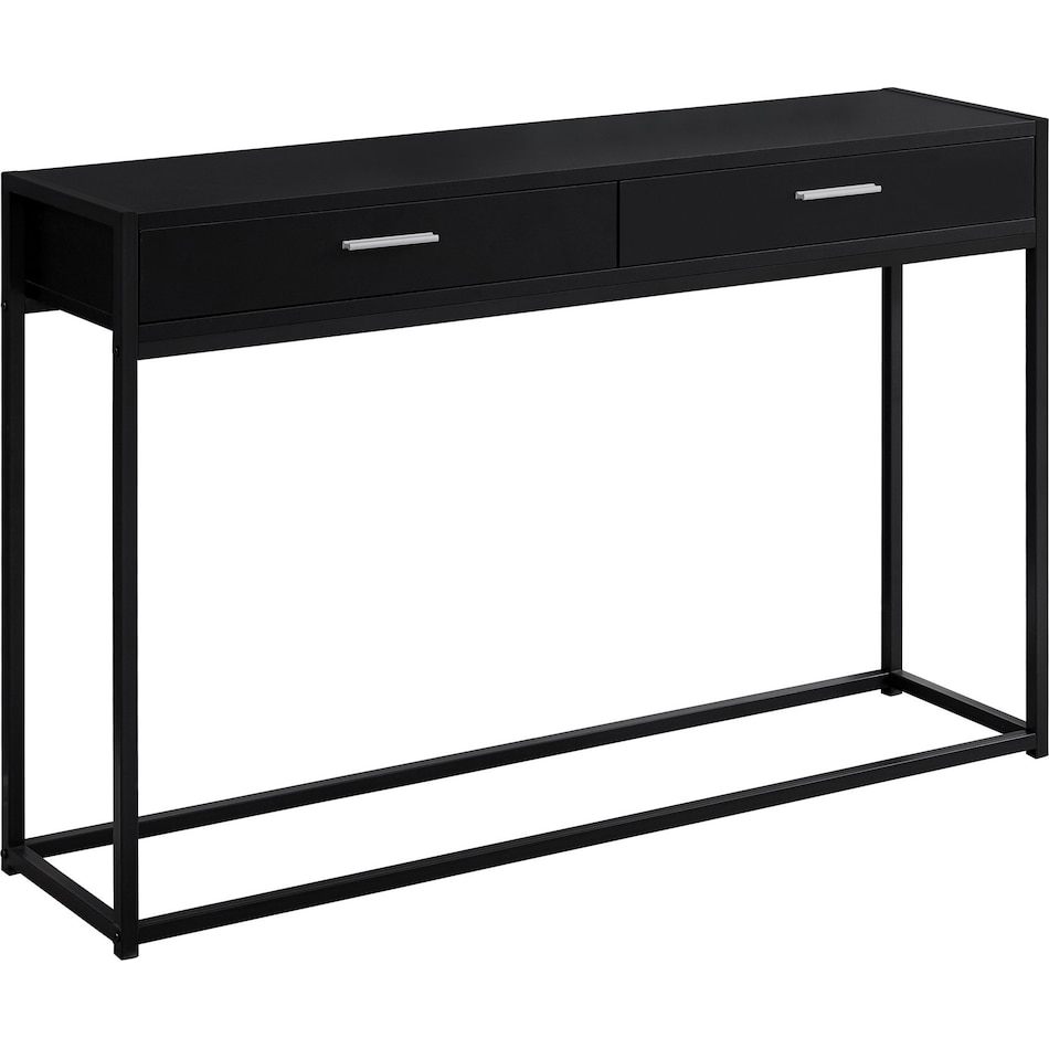 pete black console table   