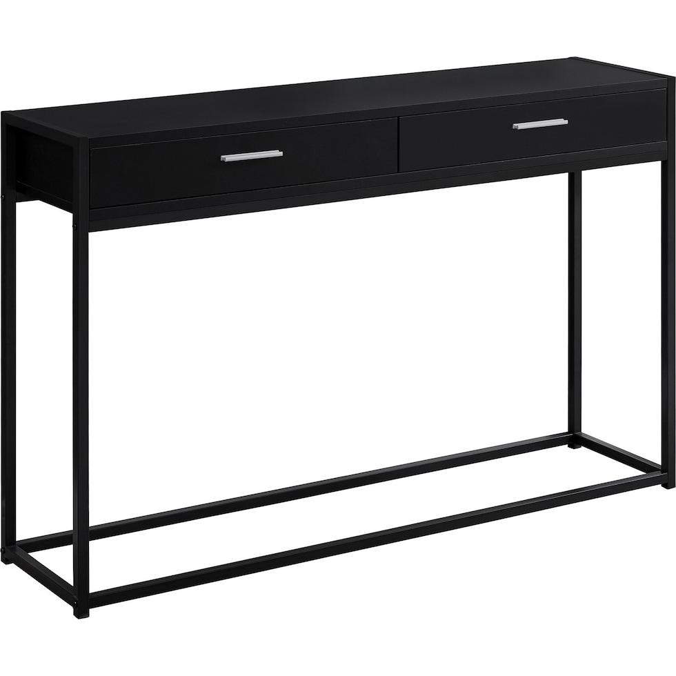 pete black console table   