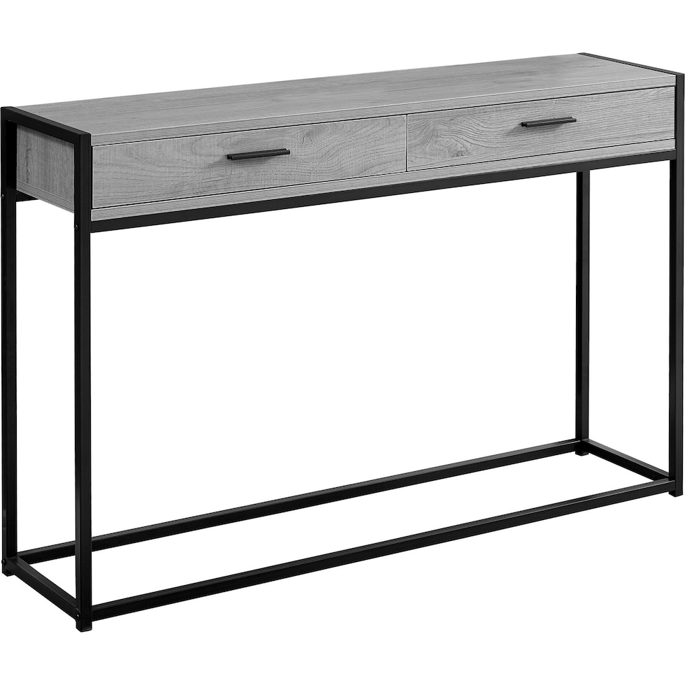 pete gray black console table   