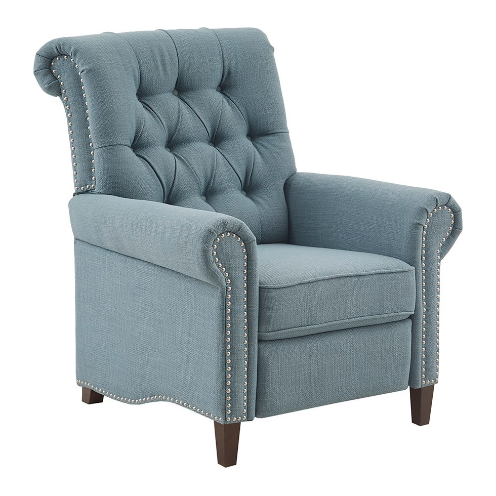 peter james blue recliner   