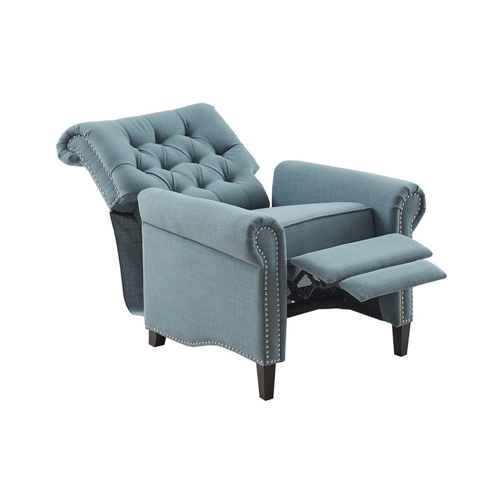 peter james blue recliner   