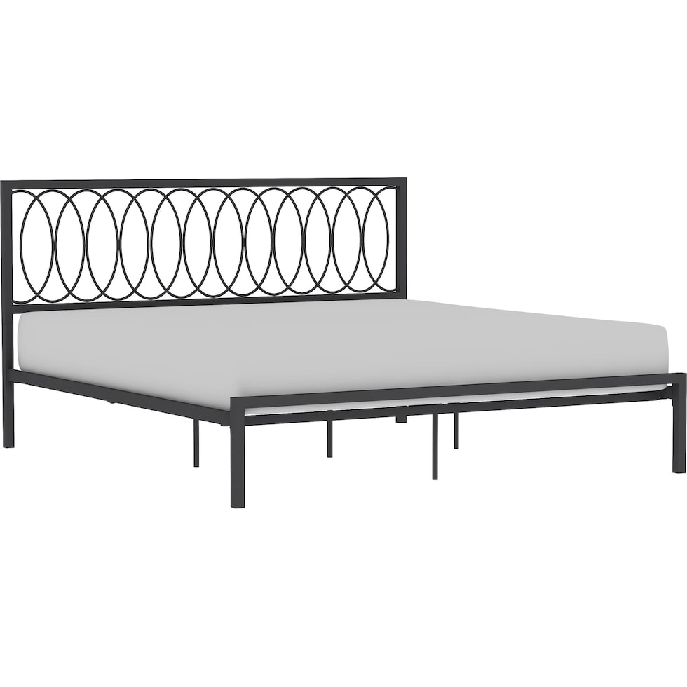 petunia gray king bed   