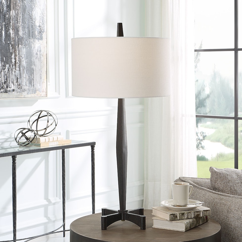 peyton black table lamp   