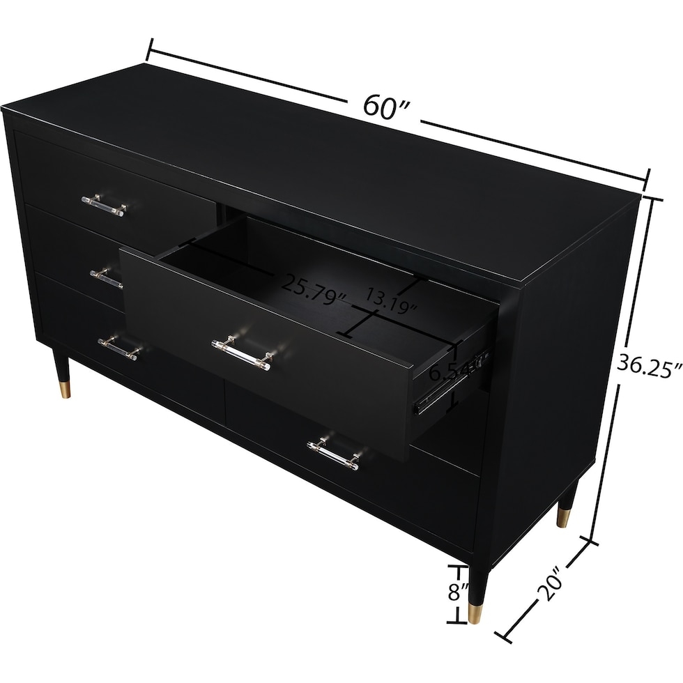 phaedra black dresser   