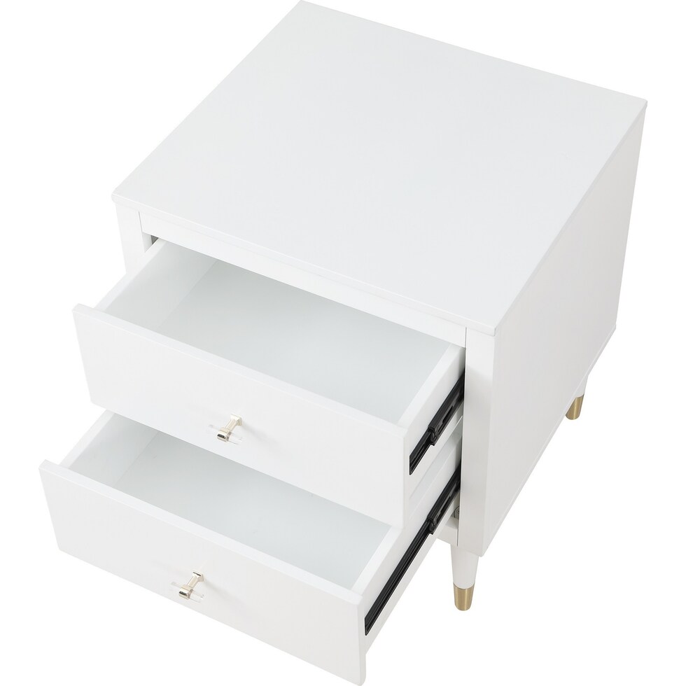 phaedra white nightstand   
