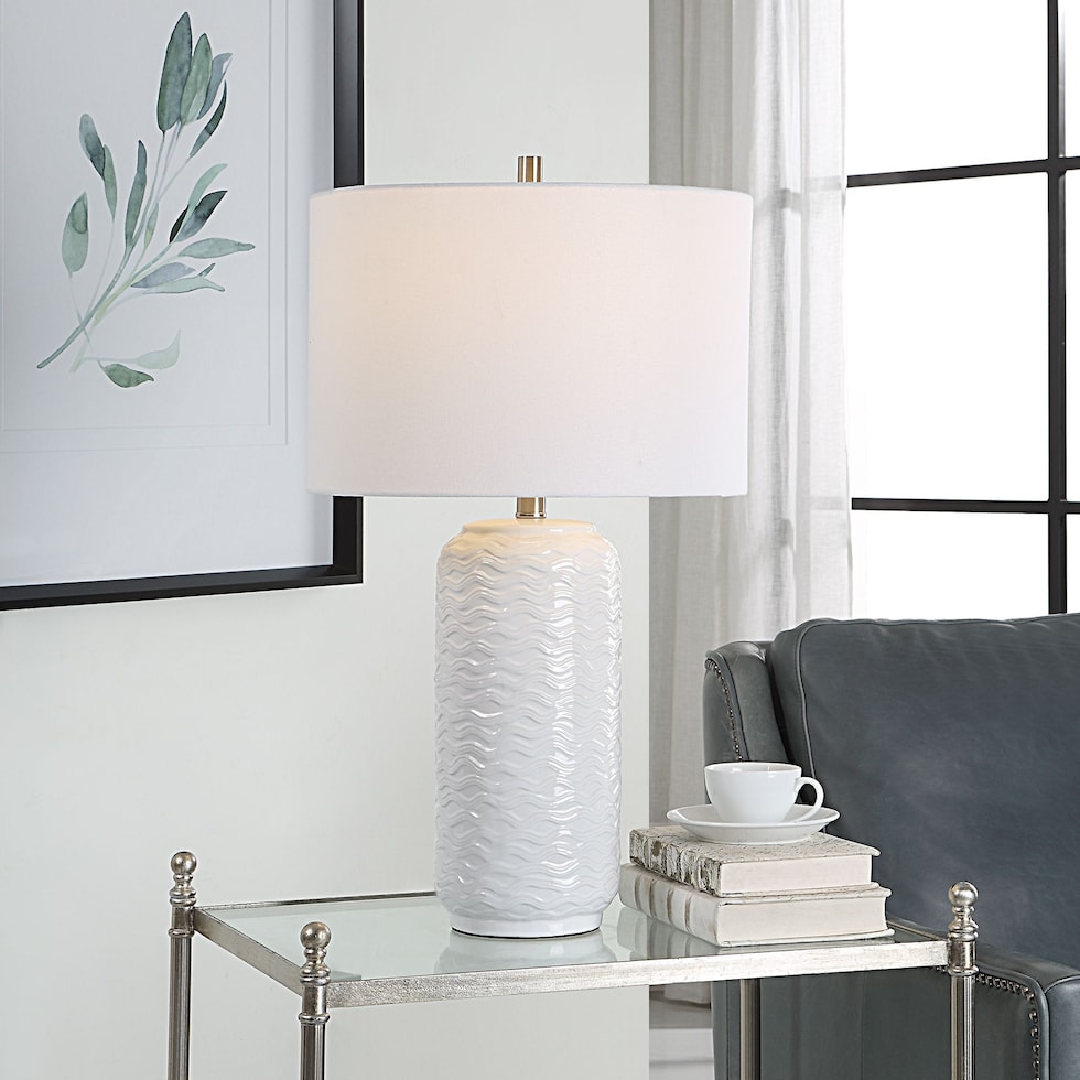 philippa white table lamp   