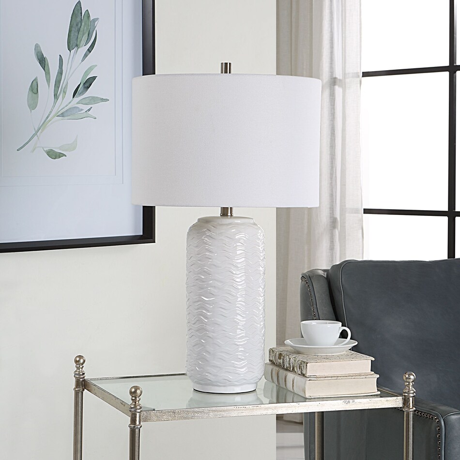 philippa white table lamp   