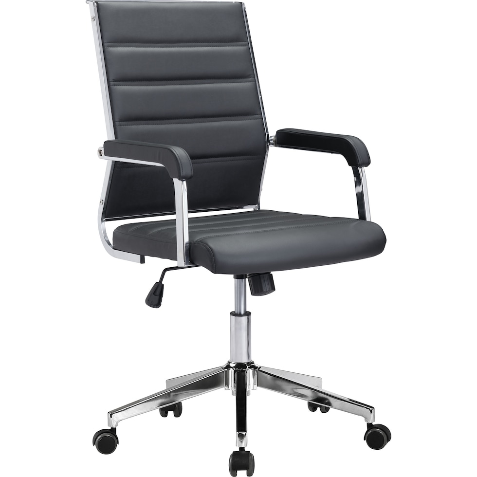 pia black desk chair   