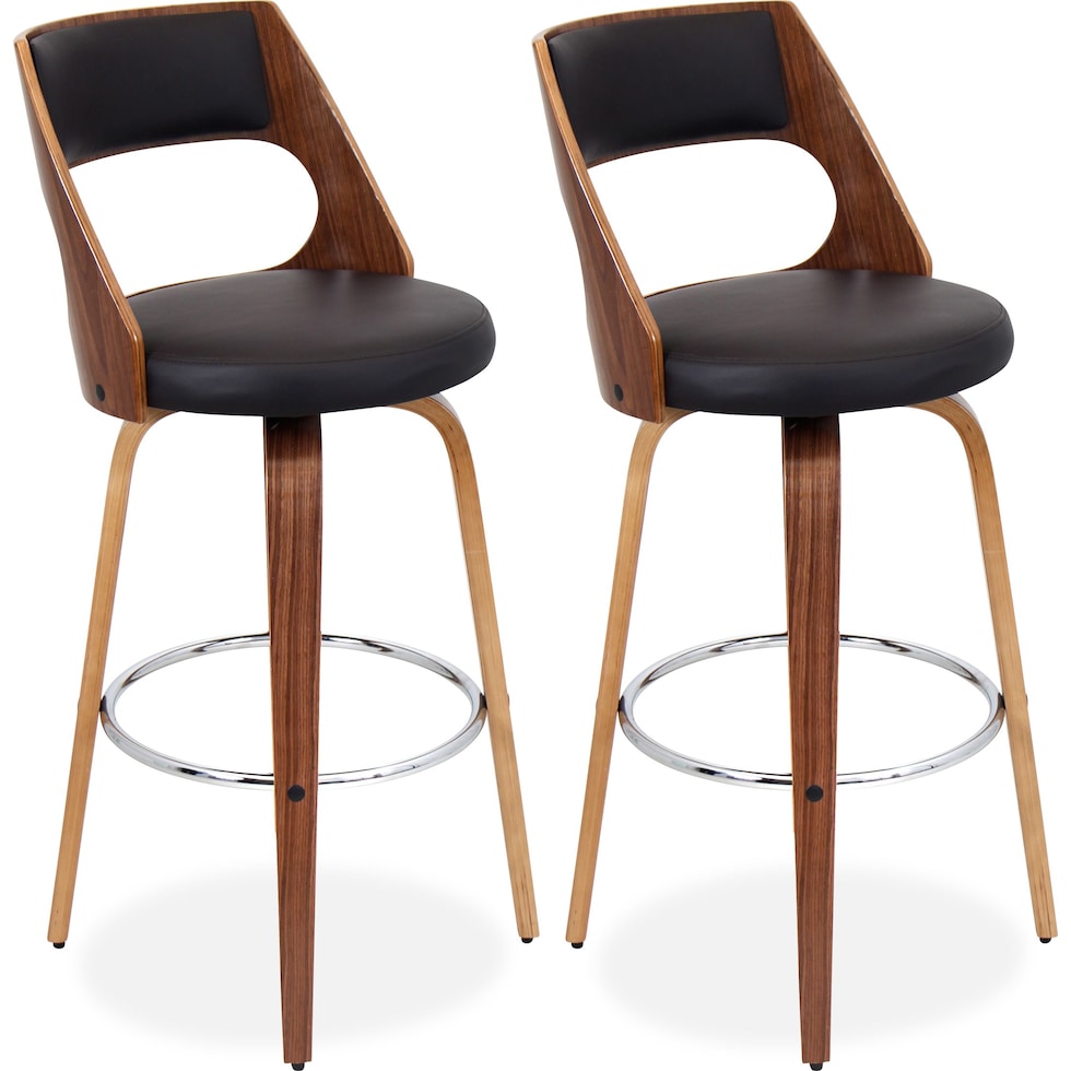 piazza dark brown bar stool   