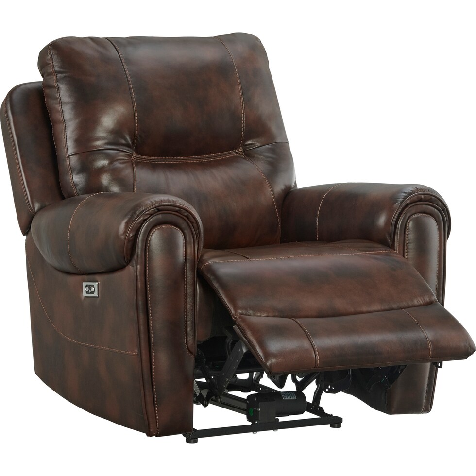 pickford dark brown power recliner   
