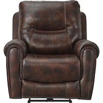 pickford dark brown power recliner   