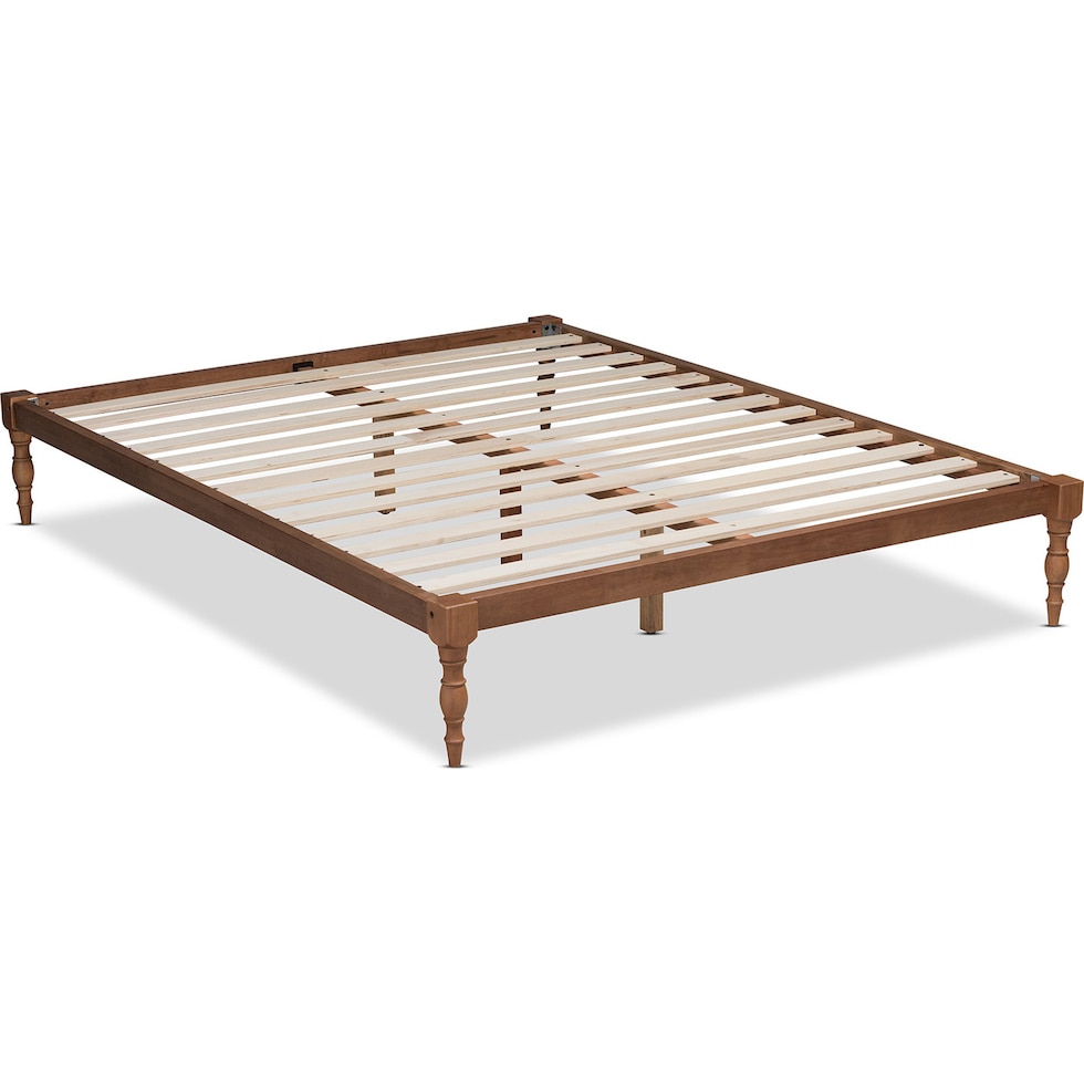 piera dark brown full bed frame   