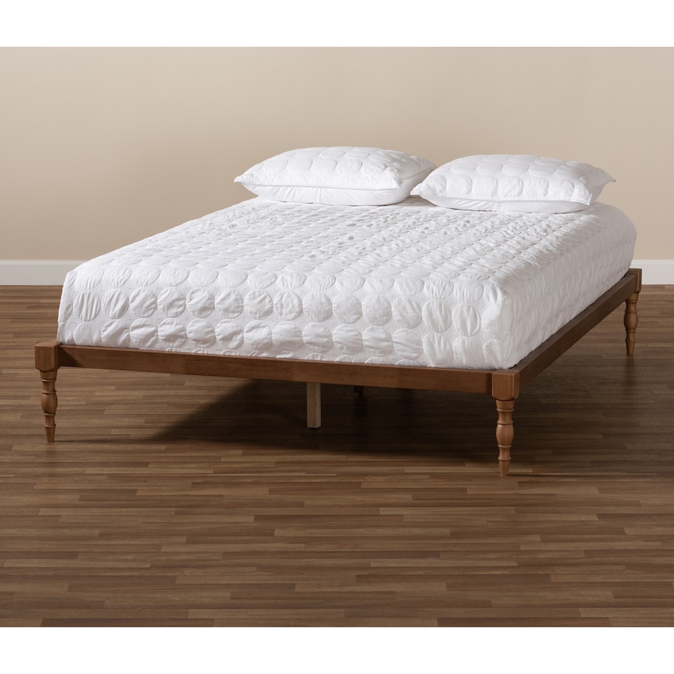 piera dark brown king bed   