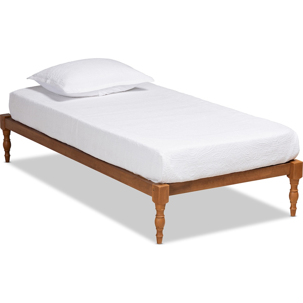 piera dark brown twin bed frame   