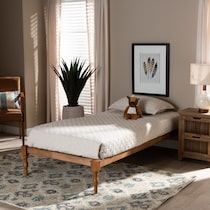 piera dark brown twin bed frame   