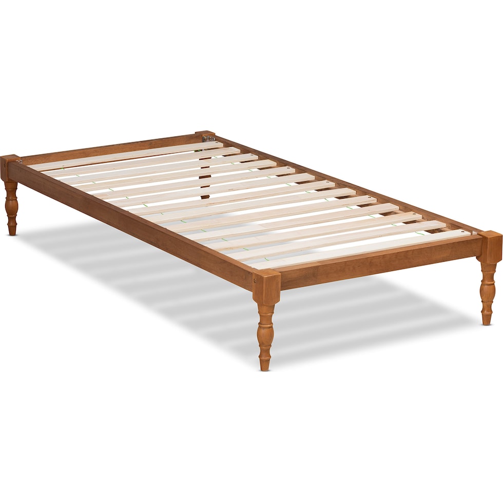 piera dark brown twin bed frame   