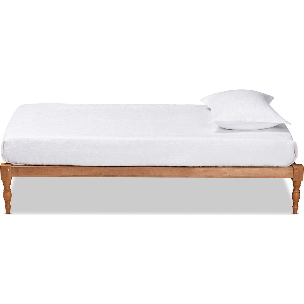 piera dark brown twin bed frame   