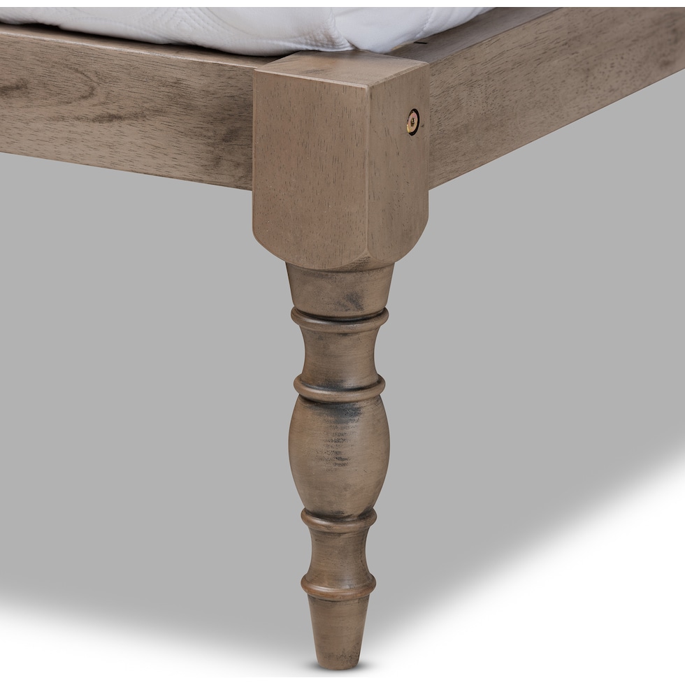 piera gray full bed frame   
