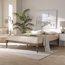 piera gray king bed frame   