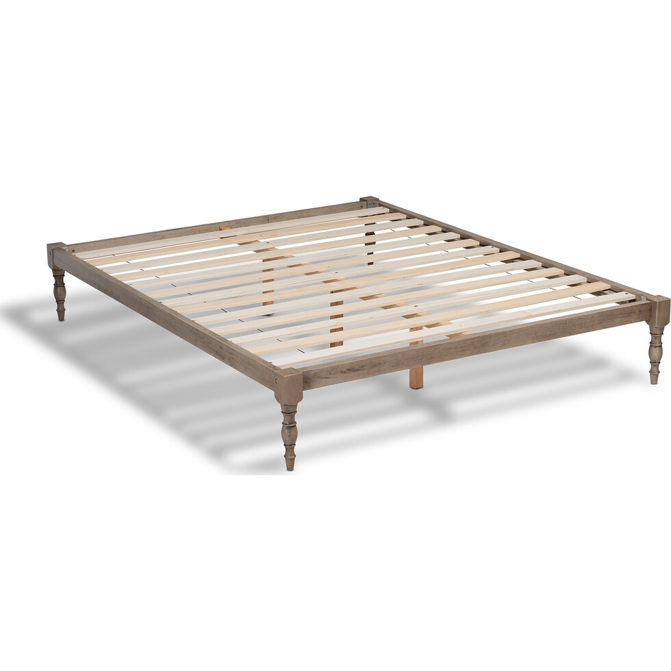 piera gray king bed frame   