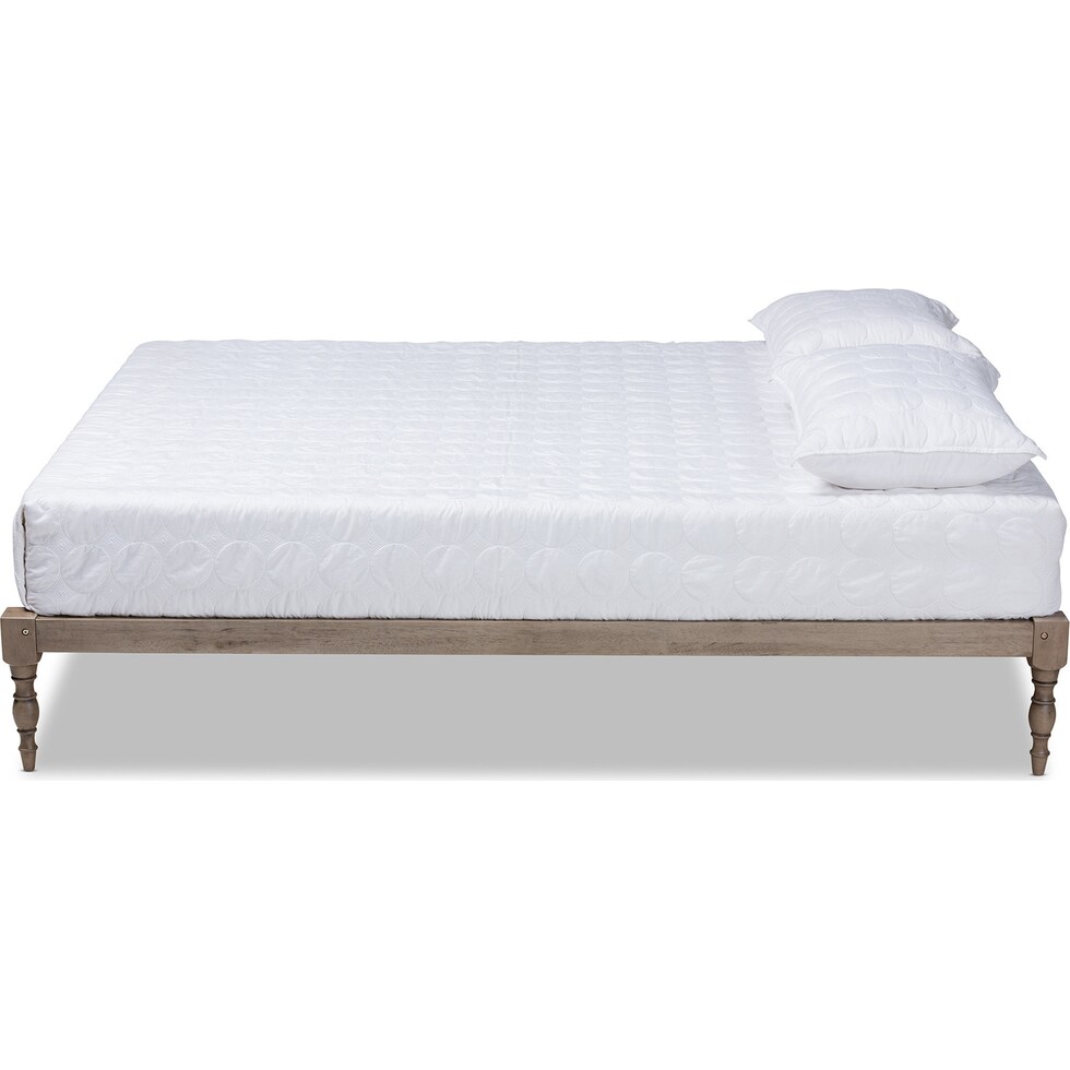 piera gray king bed frame   