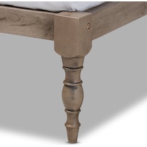piera gray king bed frame   