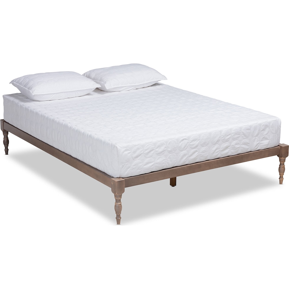 piera gray queen bed frame   