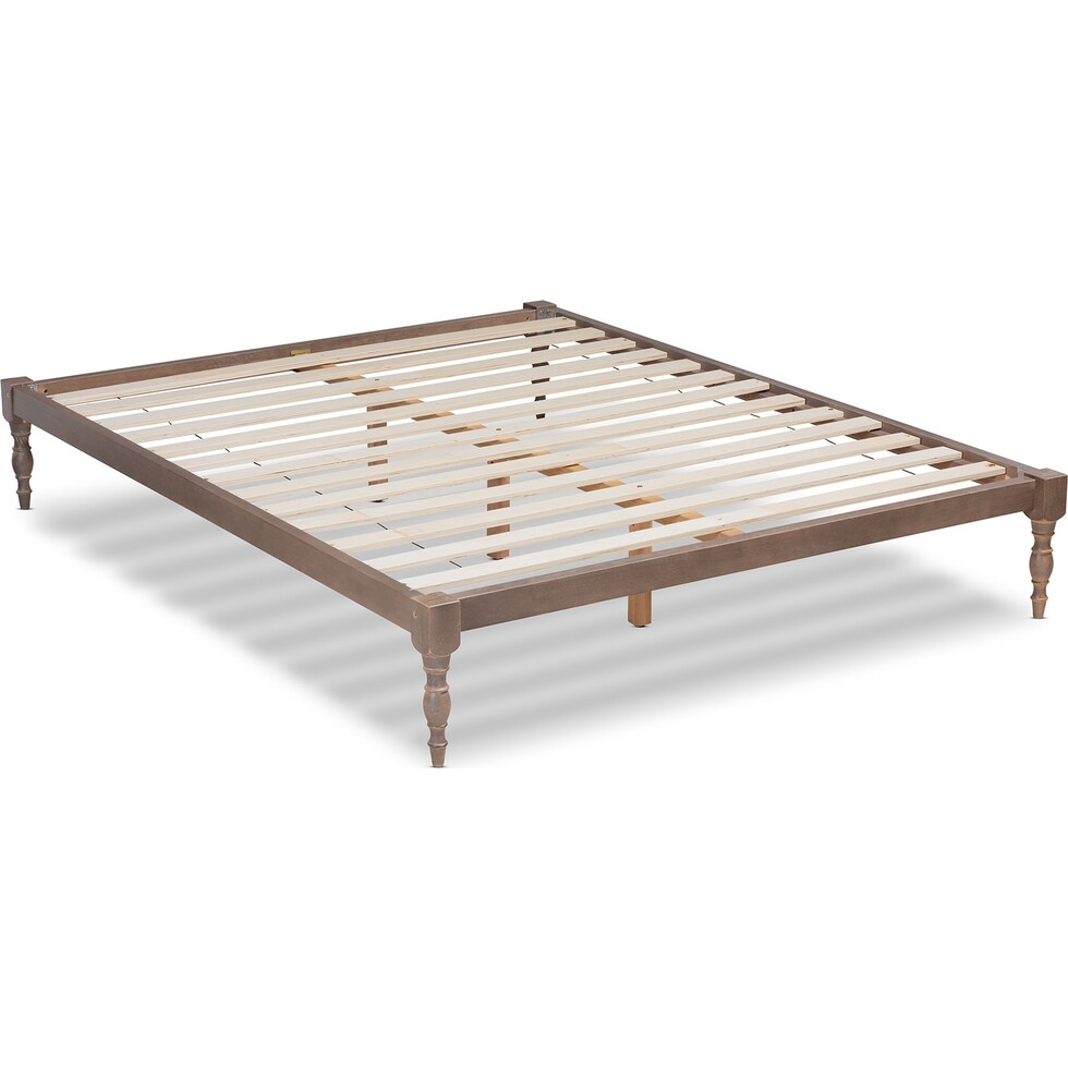 piera gray queen bed frame   